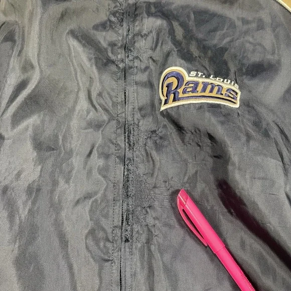 NFL St. Louis Rams Mens Reversible Stadium Jacket Vintage Blue/Gold Size: Large - Picture 15 of 16